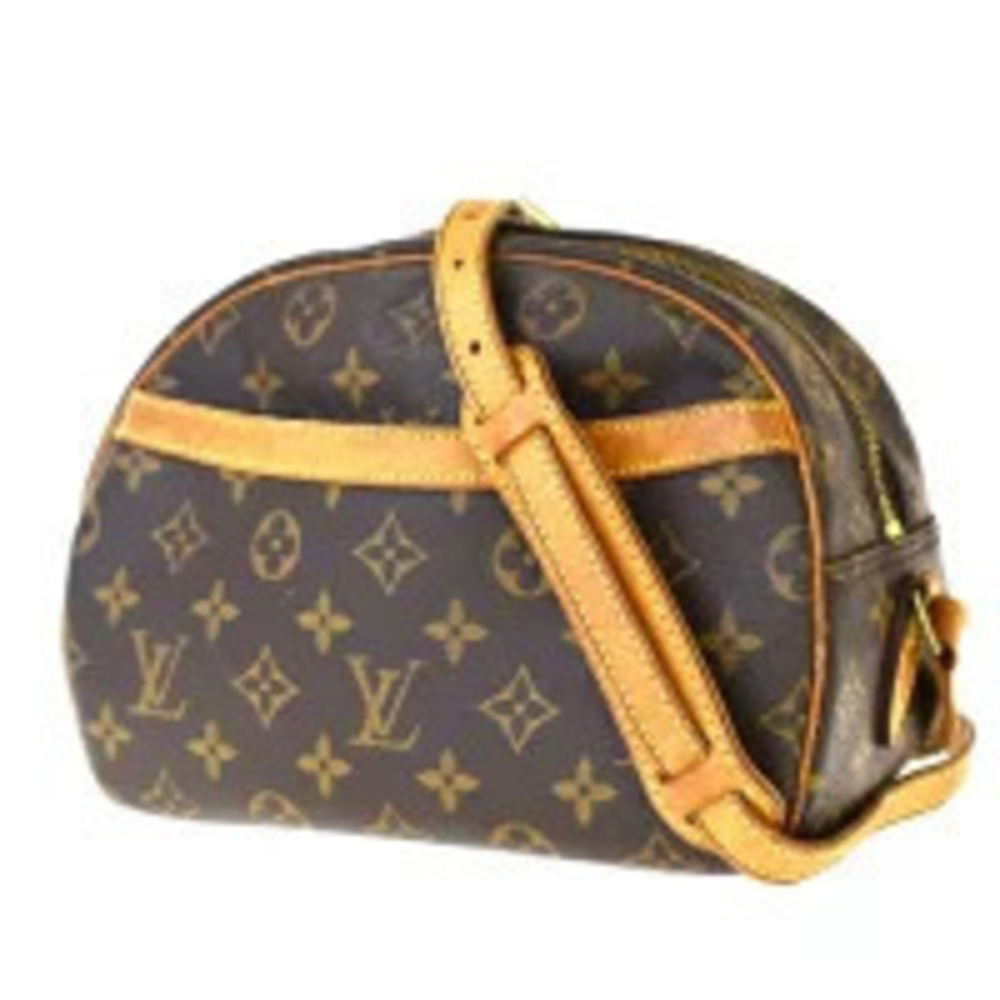Louis Vuitton Blois Monogram Leather Shoulder Bag Brown